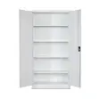 Metallic Lockable 2-Door Office Storage Cabinet - White - 2