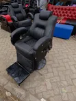 Executive Barber Chair - Black Leather - 1