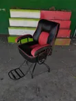 Executive Barber Chair - Black Leather - 2