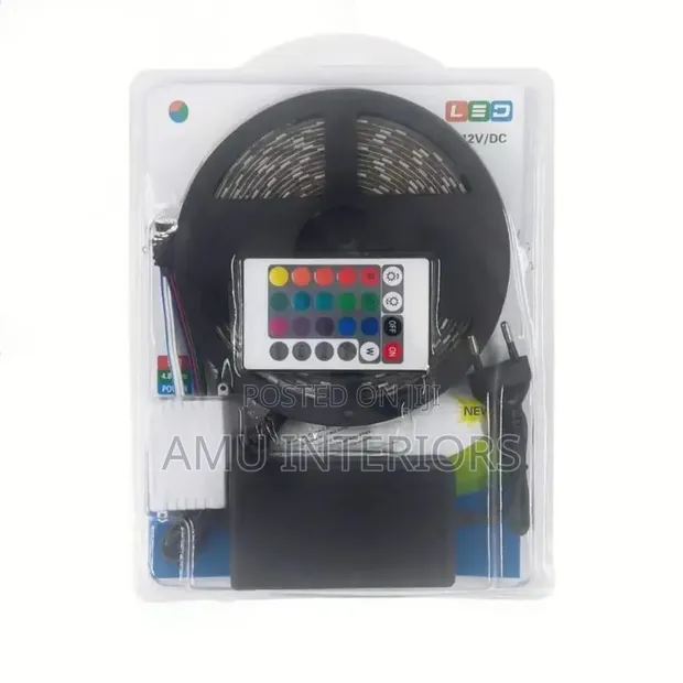 5m RGB Waterproof LED Strip Light with Remote - 1
