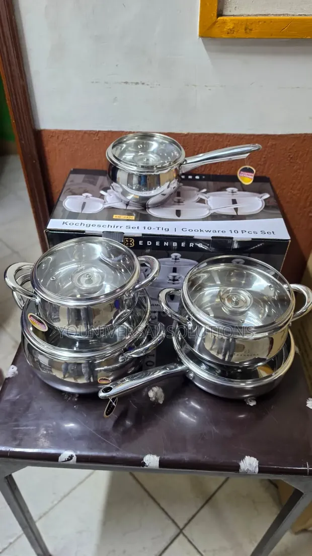 Edenburg EB-2421 10-Piece Stainless Steel Cookware Set - 1