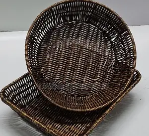 Reed Woven Baskets - Dark Brown