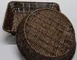 Reed Woven Baskets - Dark Brown - 2