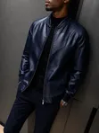 Jaketi ya Ngozi ya Bomba - Wanaume, Saizi S - 2