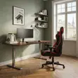 Ergonomic Reclining Leather Office Chair - Red/Black - 3