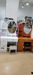 Executive Dressing Table with Mirror and Seat Set - 1