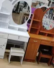 Executive Dressing Table with Mirror and Seat Set - 2