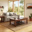 Executive Mahogany Coffee Table - Red Polish - 1
