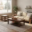 Executive Mahogany Coffee Table - Red Polish - 2