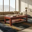 Executive Mahogany Coffee Table - Red Polish - 3