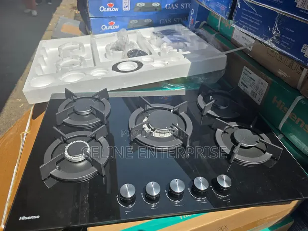 76cm 5-Burner Stainless Steel Built-in Gas Hob - 1