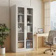 Glass Front Office Cabinet with 2 Lockable Doors - 1