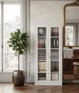 Glass Front Office Cabinet with 2 Lockable Doors - 4