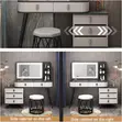 Modern Home Vanity Makeup Table - Gray Wood - 1