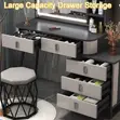 Modern Home Vanity Makeup Table - Gray Wood - 2