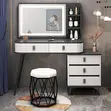 Modern Home Vanity Makeup Table - Gray Wood - 3