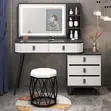 Modern Home Vanity Makeup Table - Gray Wood - 4