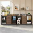 Wooden Storage Credenza Cabinet with Key Lockers - 2