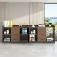 Wooden Storage Credenza Cabinet with Key Lockers - 4