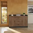 Wooden Storage Credenza Cabinet with Key Lockers - 5