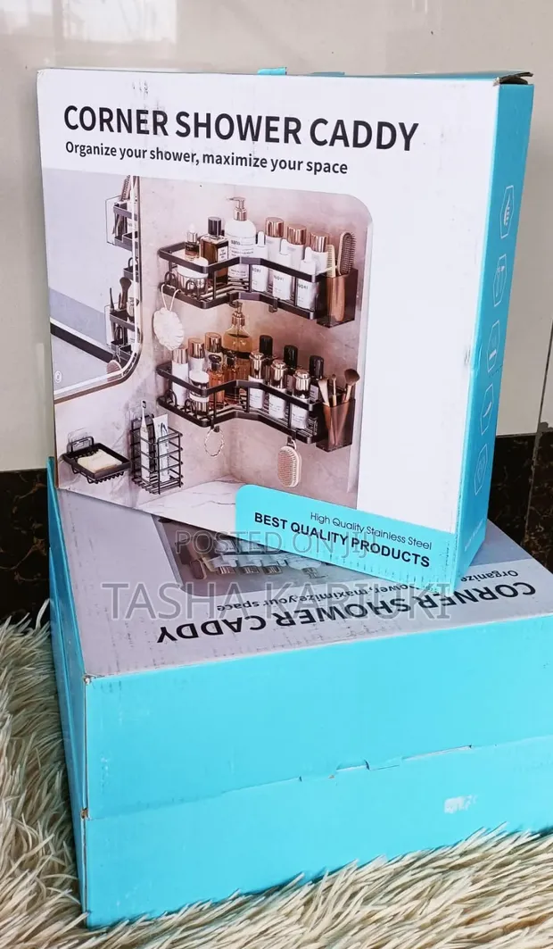 Corner Shower Caddy Set ya Vipande 5 - 1