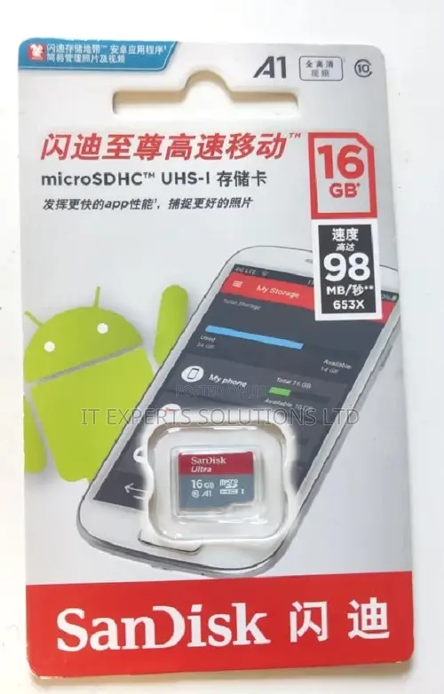SanDisk Ultra MicroSD Card 16GB Class 10 - 1
