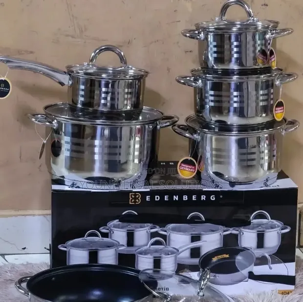 12-Piece Stainless Steel Edenburg EB-4000 Cookware Set - 1