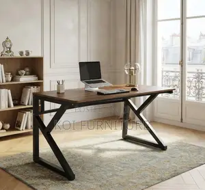 1200mm Brown Metal Finish Computer Desk