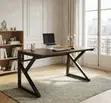 1200mm Brown Metal Finish Computer Desk - 1