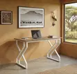 1200mm Brown Metal Finish Computer Desk - 2