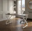 1200mm Brown Metal Finish Computer Desk - 3