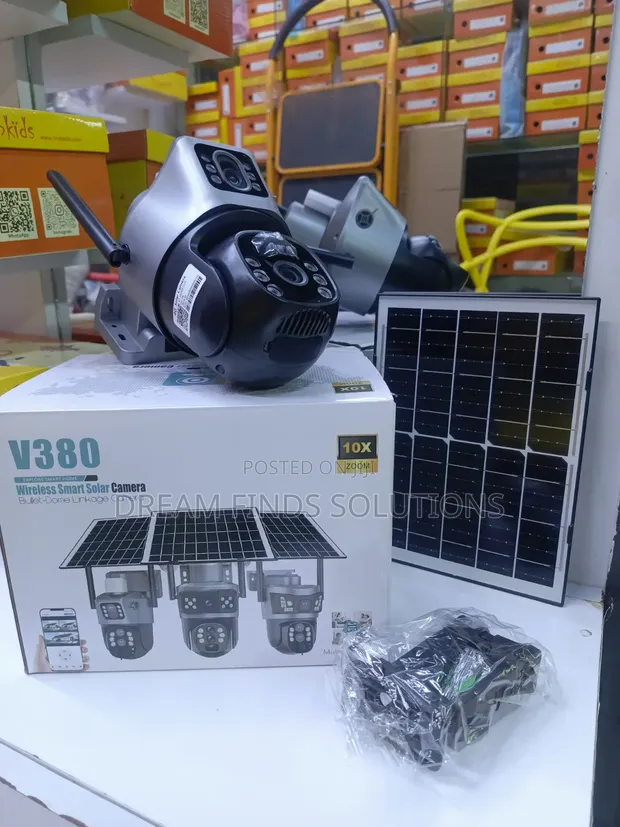 V380 Pro Ultra-Vision Dual-Lens Solar Security Camera - 1
