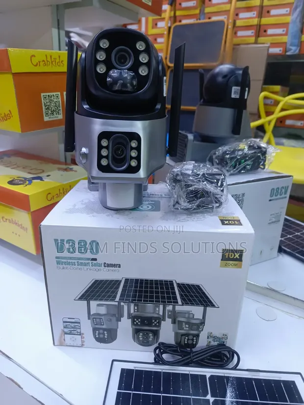 V380 Pro Dual Solar Camera - Blackout-Proof Security - 1
