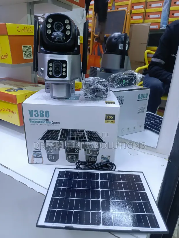 V380 Pro Dual-Screen Solar Security Camera - 1