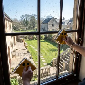 Magnetic Double-Sided Window Cleaner for Single-Layer Glass