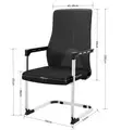 Black Mesh Breathable Conference Chair - 5