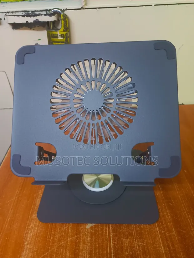 Laptop Stand with Detachable LED Magnetic Fan - 1
