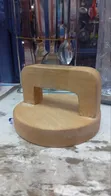 11.5cm Round Wooden Chapati/Roti Press - 1