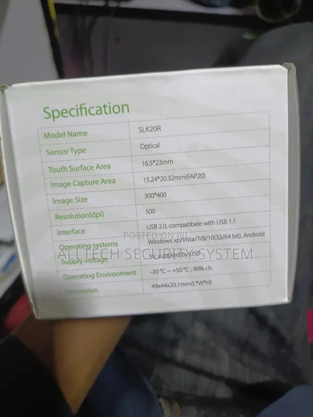 ZKTeco ZK9500 USB Fingerprint Scanner - 1
