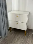 Used Bed, Bedside Drawers, and TV Stand - 3