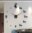120cm 3D Roman Numeral Acrylic Mirror Wall Clock - 1