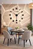 120cm 3D Roman Numeral Acrylic Mirror Wall Clock with Pendulum - 3
