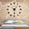 120cm 3D Roman Numeral Acrylic Mirror Wall Clock with Pendulum - 4