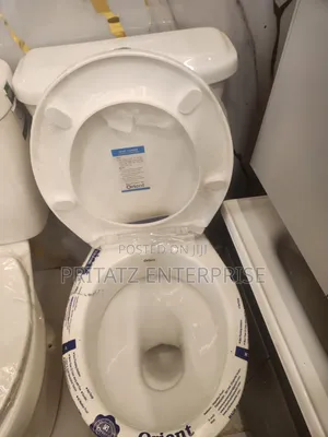 Choo cha Orient Nyeupe cha Keramik na Cistern na Kifuniko