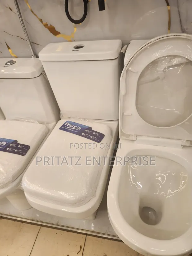 Choo cha Frencia Nyeupe cha Keramik na Cistern na Dekelo - 1