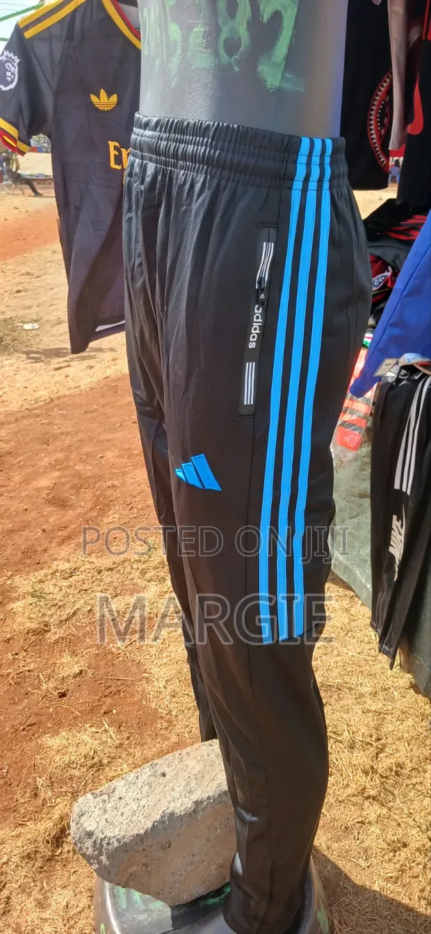 Sky Blue & Black Nike Track Trousers - 1