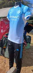 Sky Blue & Black Nike Track Trousers - 2