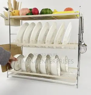 3 Tier Dish Rack - Stainless Steel