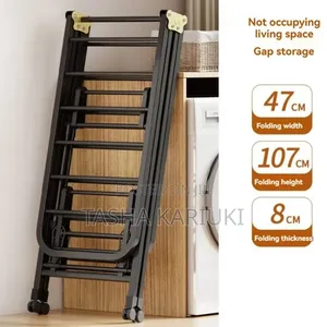 Foldable Floor-Standing Clothes Hanger & Drying Rack