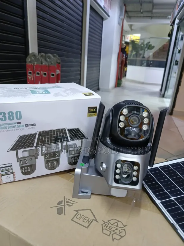Kamera ya V380 Pro 4G Solar PTZ ya Lensi Tatu ya Nje - 1